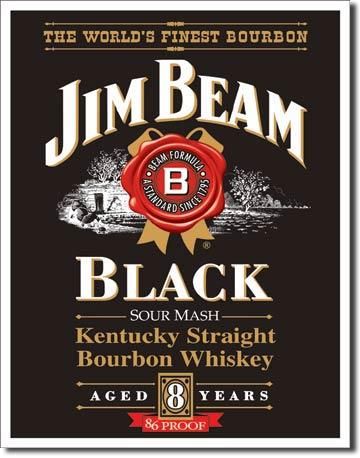 Blechschild Jim Beam "Black Label"