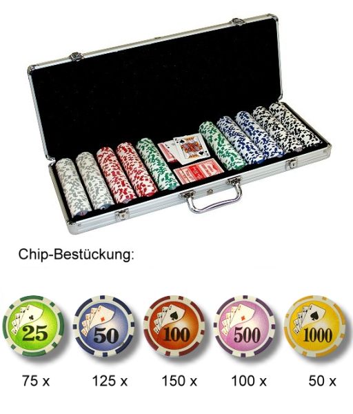 Pokerchips "Royal Flush"als Set mit Chips 500