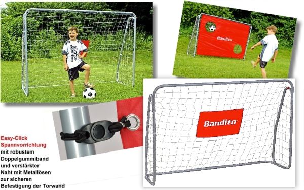Fußballtor Bandito, der ultimative Freizeitspaß, Größe 213 x 152 x 76 cm