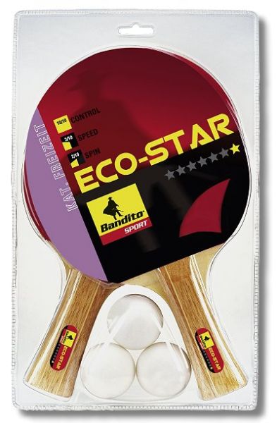 Tischtennisschläger-Set Bandito Eco Star * (2 Schläger, 3 Bälle)