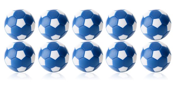 Kickerball Winspeed by Robertson 35 mm, blau / weiß, Set mit 10 St.